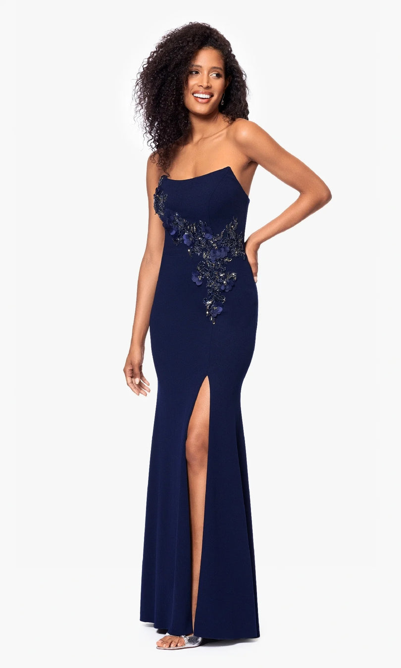 betsy and adam beaded dress Betsy & Adam "Tara" Scuba Crepe Beaded Dress A27030