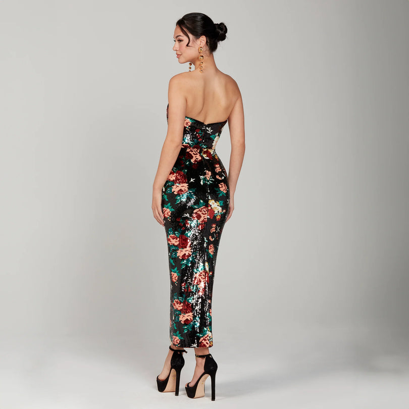 helsi brice halter sequin column maxi dress Helsi Brice Halter Sequin Column Maxi Dress In White - 29% Off