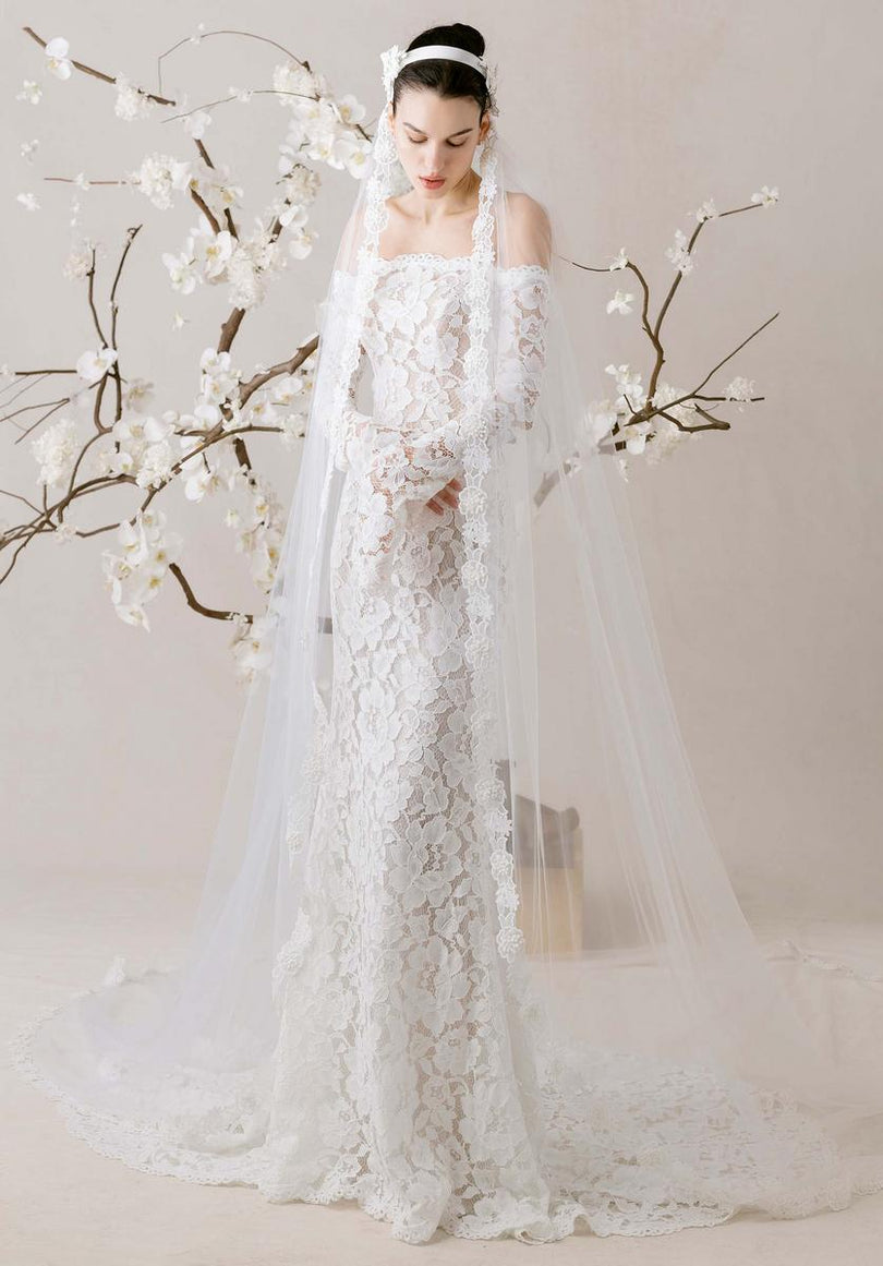 Morilee "Posy" Off Shoulder Long Sleeve Bridal Gown 1010015