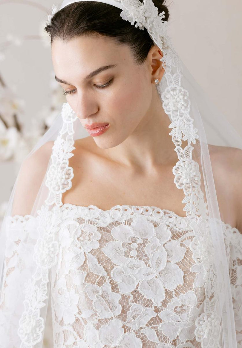 morilee off the shoulder wedding dress Morilee 