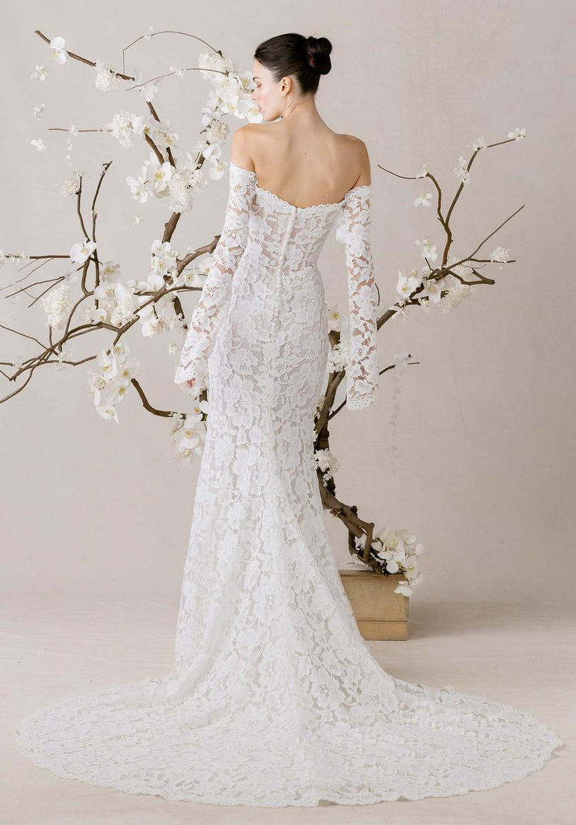 Morilee "Posy" Off Shoulder Long Sleeve Bridal Gown 1010015