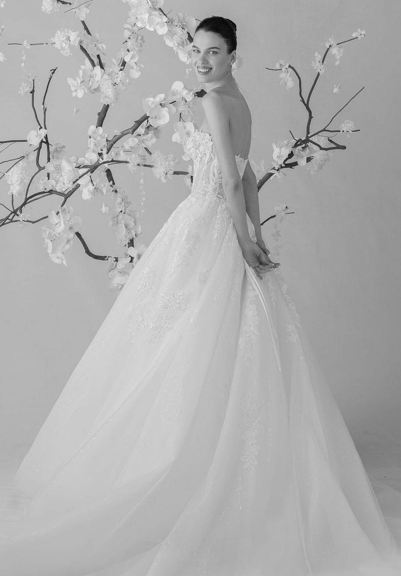 Morilee "Odette" Lace Basque Waist TieUp Bridal Gown 1010019