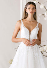 Morilee "Myrtha" Lace V-neck Ballgown Bridal Gown 1010021