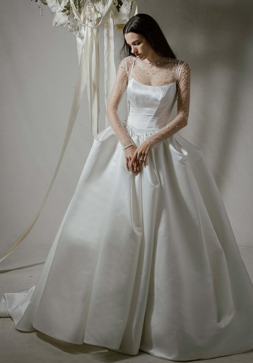 Morilee "Elodie" Satin Pick Up Ballgown Bridal Gown 1010026