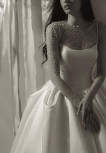 Morilee "Elodie" Satin Pick Up Ballgown Bridal Gown 1010026