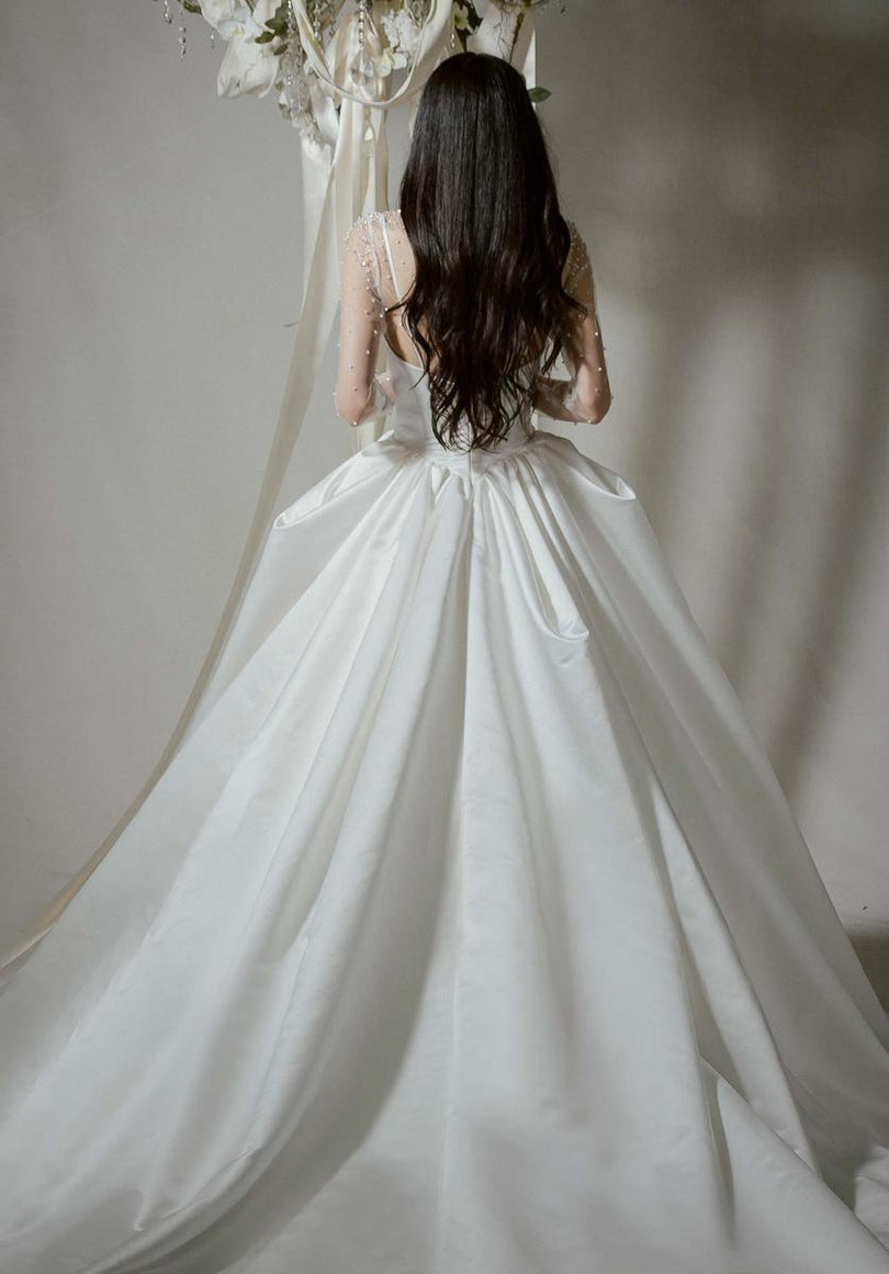 Morilee "Elodie" Satin Pick Up Ballgown Bridal Gown 1010026
