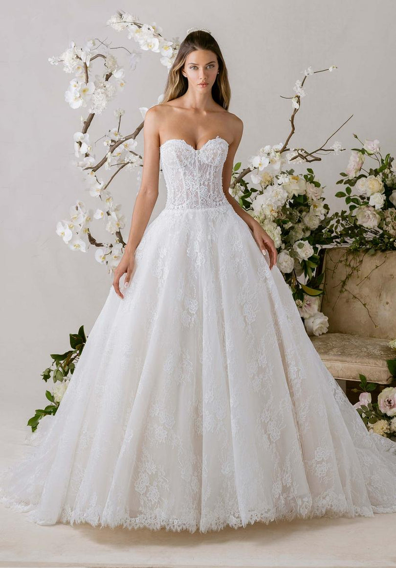 Morilee "Nikiya" High Neck Lace Ballgown Bridal Gown 1010030