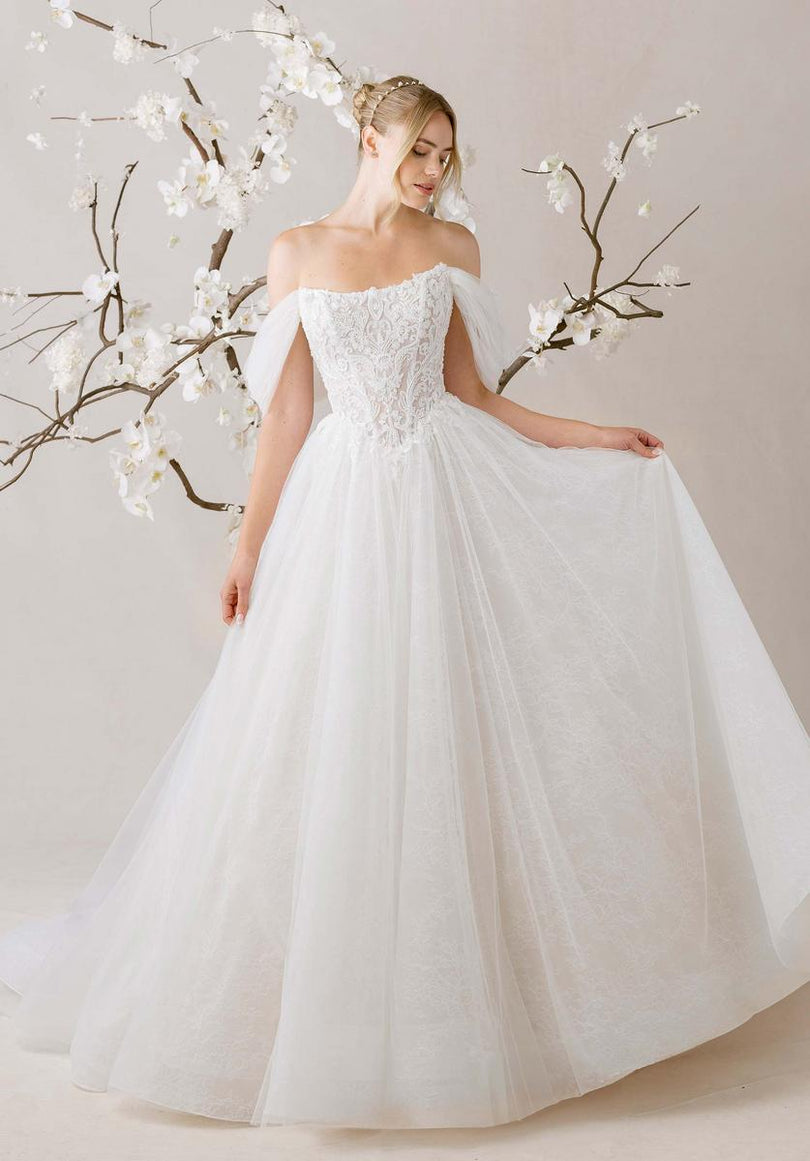 Morilee "Noémi" A-line Lace Strapless Bridal Gown 1010033