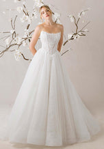 Morilee "Noémi" A-line Lace Strapless Bridal Gown 1010033