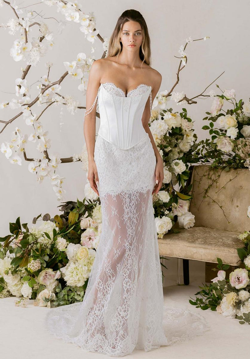 Morilee "Balancé" Two Piece Lace Satin Bridal Gown 1010041