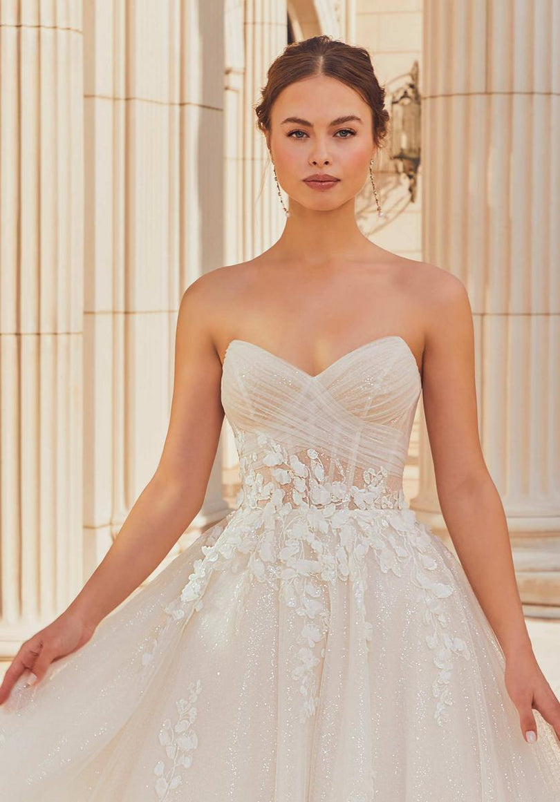 mori lee ruched wedding dress 2182 Blossoms Bridal & Formal Dress Store