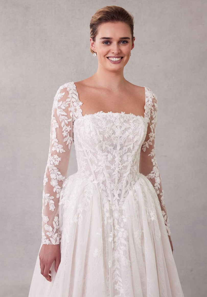 Morilee Bridal Gown "Seattle" Basque Waist Ballgown Morilee Bridal Gown "Seattle" Basque Waist Ballgown