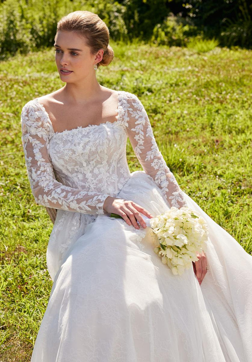 White Mori Lee Long Sleeve Wedding Dress Morilee Bridal Gown