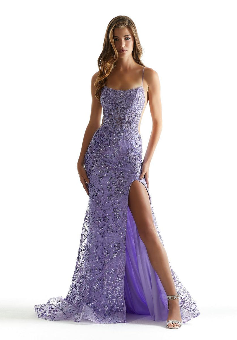 Morilee Metallic Sequin Lace-up Back Prom Dress 49006 Morilee Metallic Sequin Lace-up Back Prom Dress 49006
