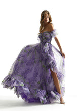 Morilee Off Shoulder Floral Print Prom Dress 49007