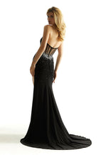 Morilee Corset Strapless Beaded Basque Prom Dress 49012