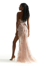 Morilee Strapless 3D Floral Corset Prom Dress 49016