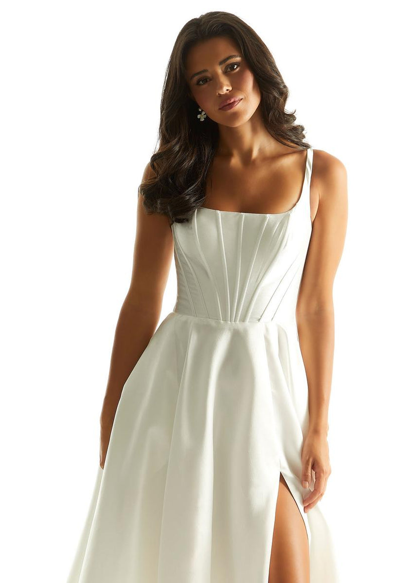 Morilee Simple Corset Satin Prom Dress 49020
