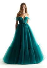 Morilee Draped Tulle Ball Gown Prom Dress 49022