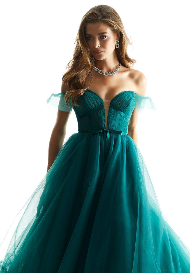 Morilee Draped Tulle Ball Gown Prom Dress 49022
