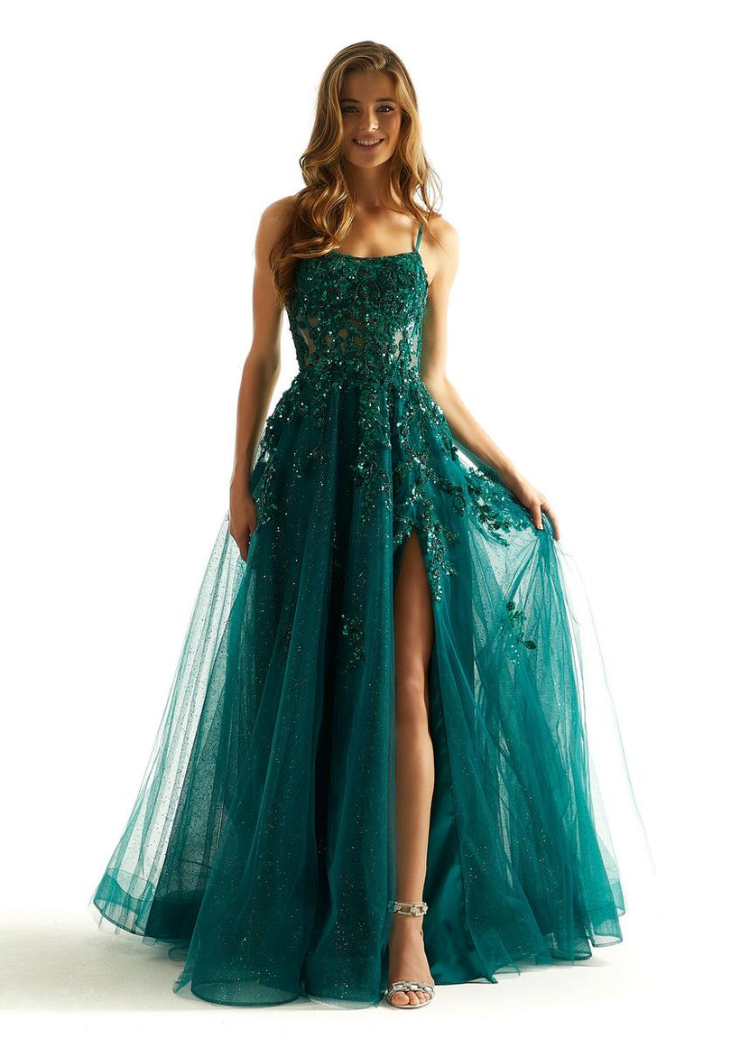 Morilee Corset Lace-up A-Line Prom Dress 49023 Morilee Corset Lace-up A-Line Prom Dress 49023