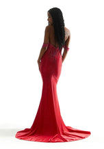 Morilee Off Shoulder Long Heat Stone Prom Dress 49031