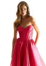 Morilee Simple Satin Sweetheart Corset Prom Dress 49033