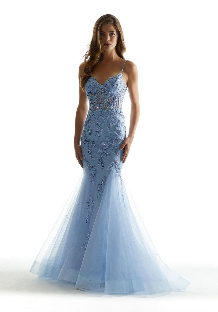 Morilee Lace Tulle Fit and Flare Prom Dress 49043