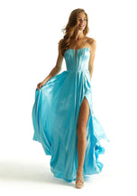 Morilee Strapless Simple Satin Corset Prom Dress 49048