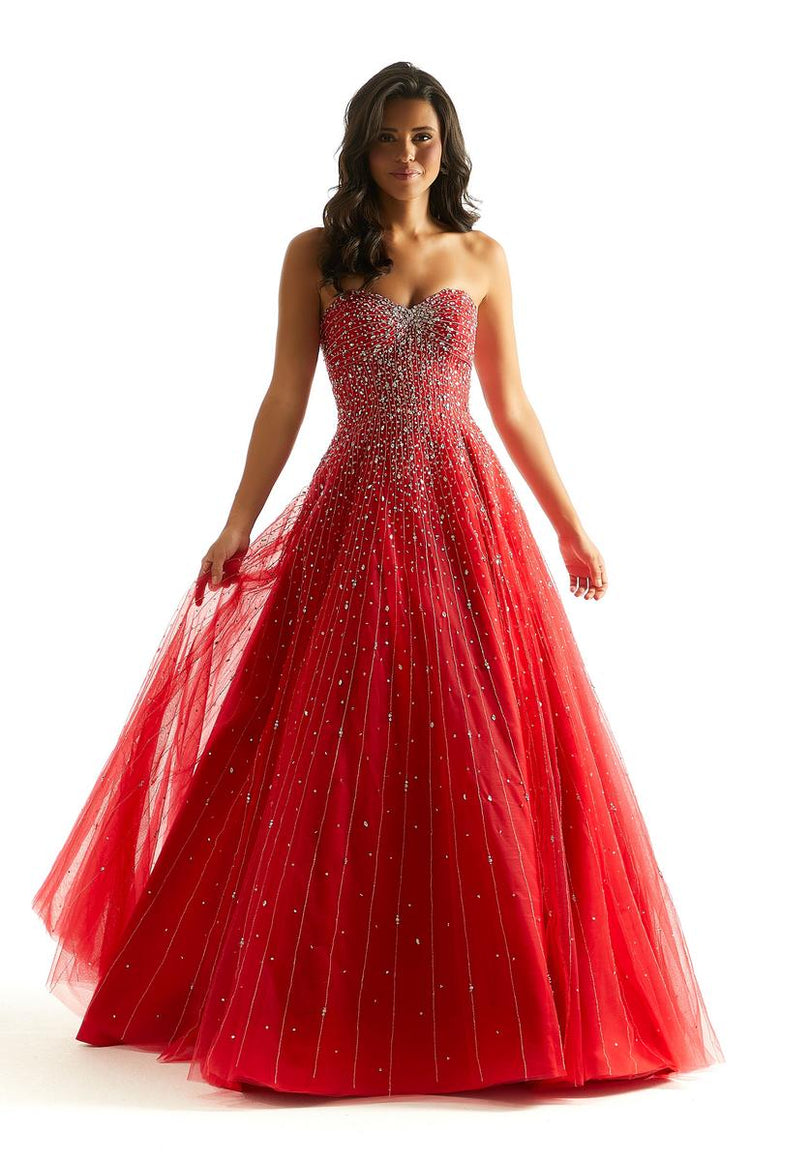 Morilee Strapless Sparkle Tulle Ball Gown 49051