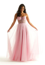 Morilee Plunging Corset A-Line Prom Dress 49069