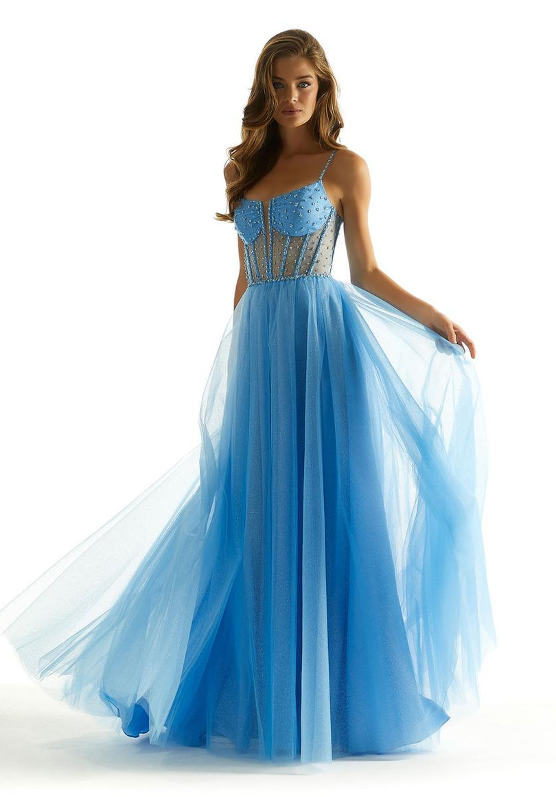 Morilee Plunging Corset A-Line Prom Dress 49069