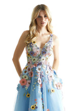 Morilee 3D Floral A-Line Prom Dress 49074