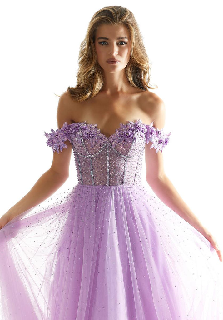 Morilee Off Shoulder A-Line Prom Dress 49075