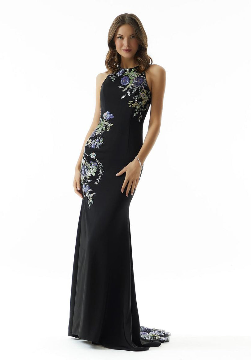 MGNY Madeline Gardner Embroidered Evening Dress 73006 MGNY Madeline Gardner Embroidered Evening Dress 73006