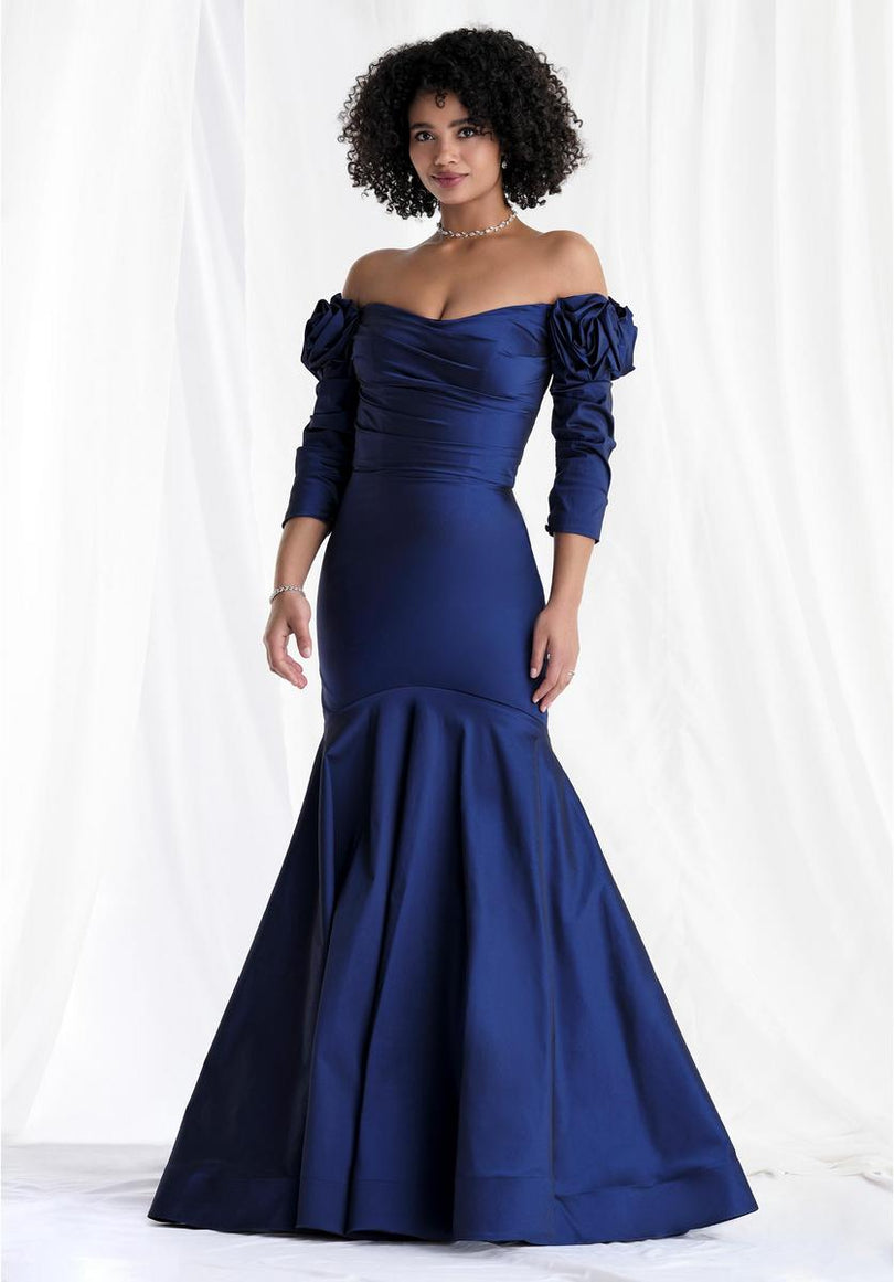 MGNY by Morilee Mermaid Off Shoulder Evening Dress 73151