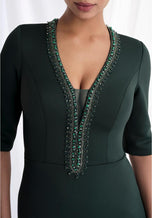 MGNY Madeline Gardner Metallic Jacquard Dress 73008