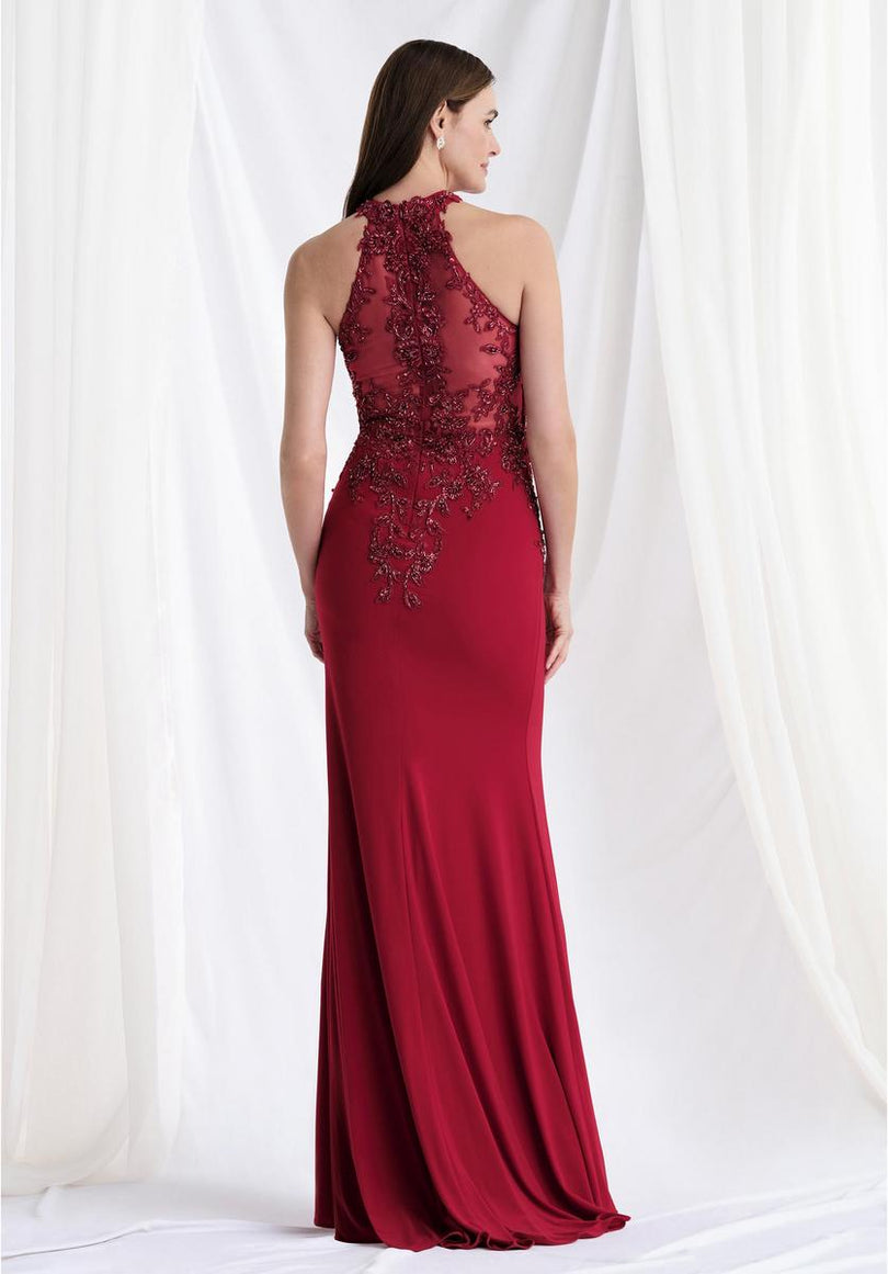 MGNY by Morilee Fit and Flare Halter Evening Dress 73168