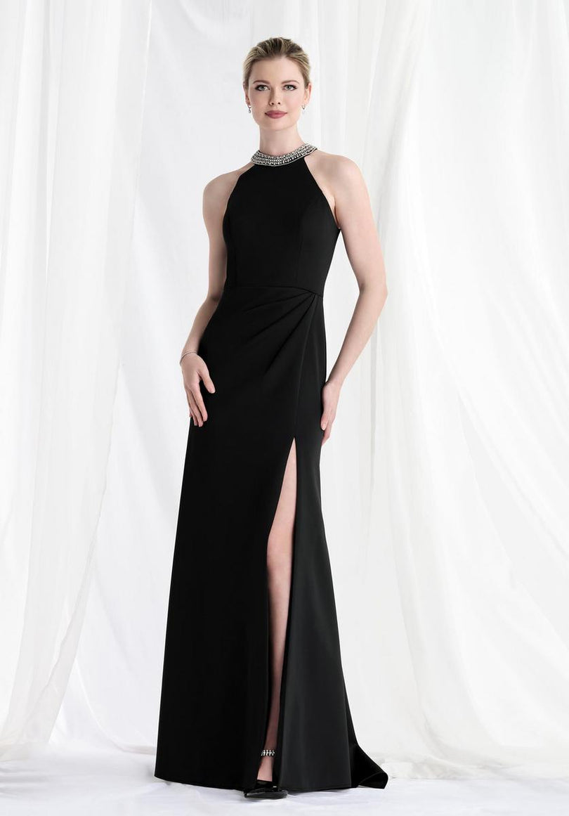 MLNY by Morilee High Neck Fit and Flare Evening Dress 73171 MLNY by Morilee High Neck Fit and Flare Evening Dress 73171