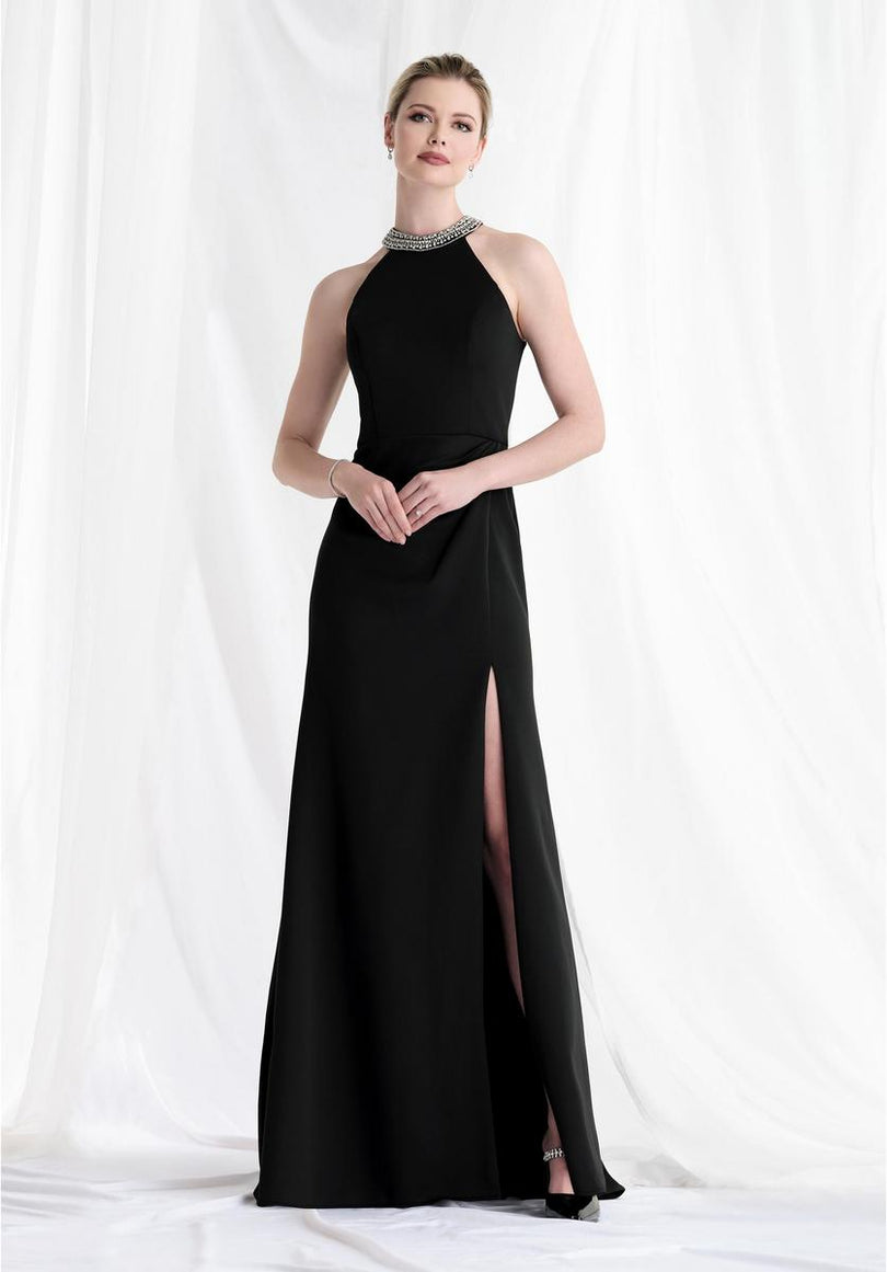 MLNY by Morilee High Neck Fit and Flare Evening Dress 73171 MLNY by Morilee High Neck Fit and Flare Evening Dress 73171