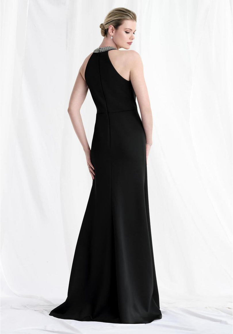 MLNY by Morilee High Neck Fit and Flare Evening Dress 73171