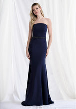 MGNY by Morilee V-Neck Wrap Bodice Evening Dress 73183