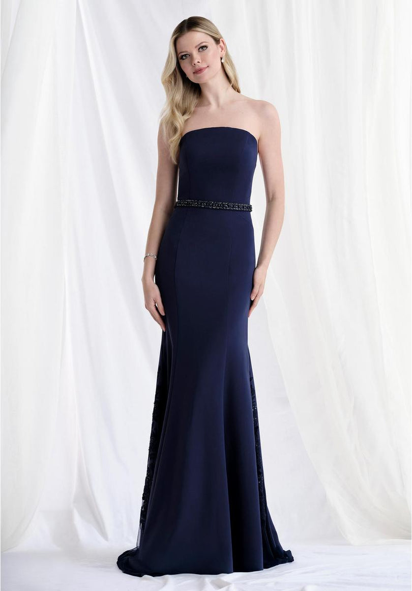 MGNY by Morilee V-Neck Wrap Bodice Evening Dress 73183