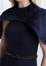 MGNY by Morilee V-Neck Wrap Bodice Evening Dress 73183