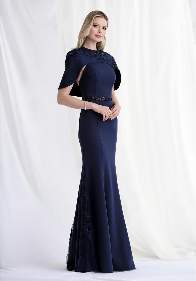 MGNY by Morilee V-Neck Wrap Bodice Evening Dress 73183