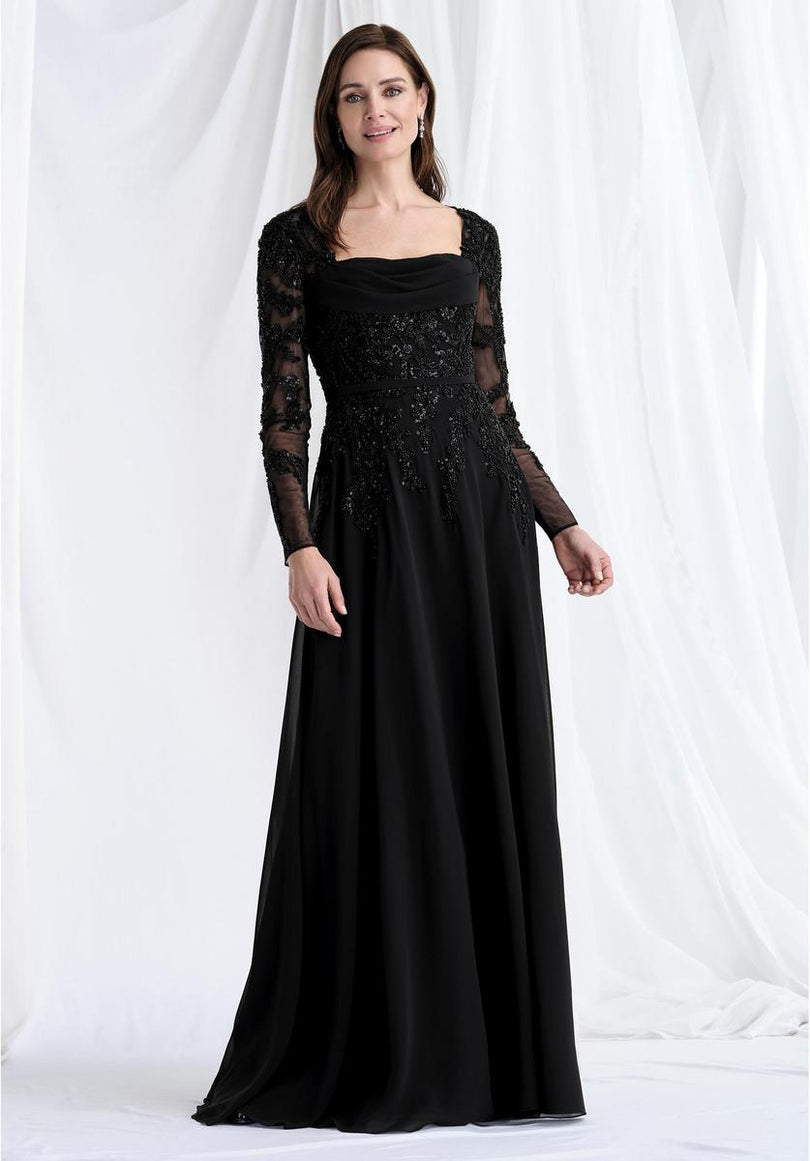 MLNY by Morilee Long Sleeve A-Line Evening Dress 73185