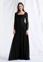 MLNY by Morilee Long Sleeve A-Line Evening Dress 73185