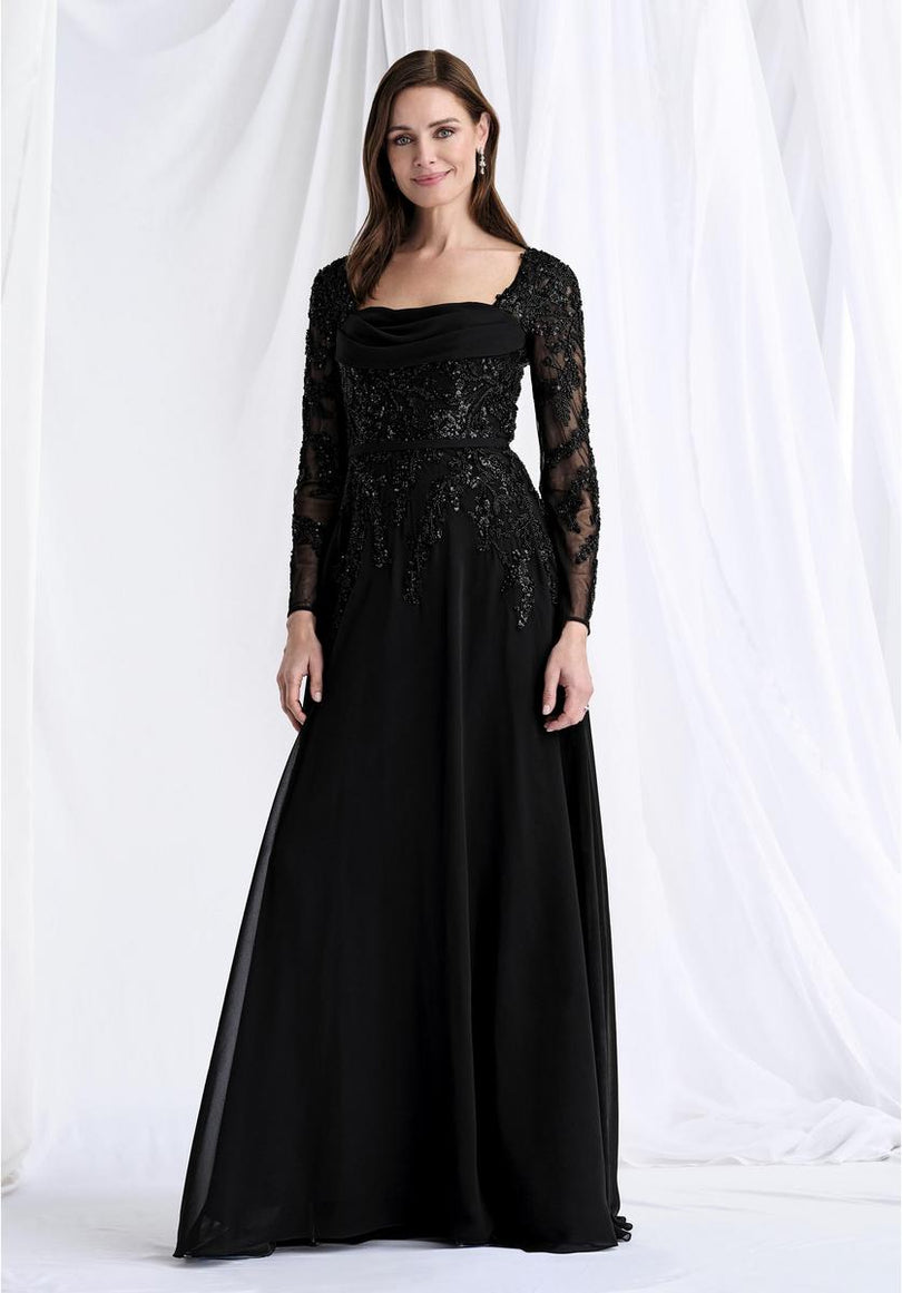 MLNY by Morilee Long Sleeve A-Line Evening Dress 73185