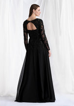 MLNY by Morilee Long Sleeve A-Line Evening Dress 73185