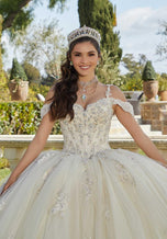 Vizcaya by Morilee Chantilly Lace Quince Dress 89422